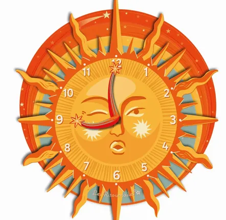 Horloges - Horloge temps Jo Lemon - LES RITOURNAILES