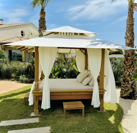Gazébos, belvédères et pavillons de jardin - THUNDERBIRD - Gazebo, daybed, lit de jardin, espace détente, ombrage - HONEYMOON