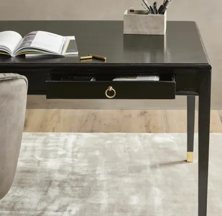 Writing desks - EMS desk w/2 drawers, S - black - NORDAL