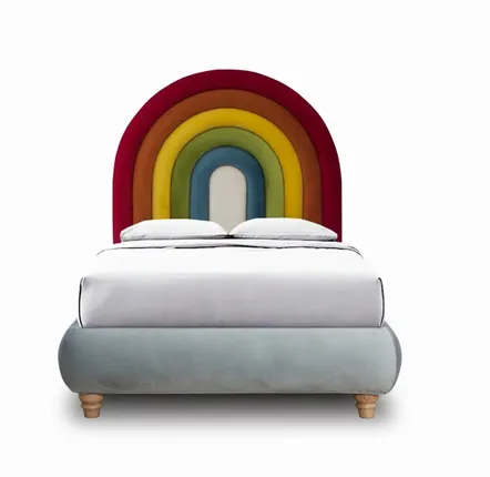 Children's bedrooms - Rainbow Upholstered Bed - BLUE BEAR