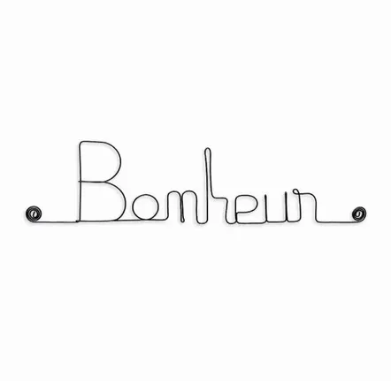 Children's bedrooms - Wire Deco Word - Happiness - BIJOUX DE MUR
