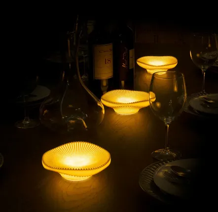 Table lamps - Ceramic Incense Holder Light - Portable - WOOSM