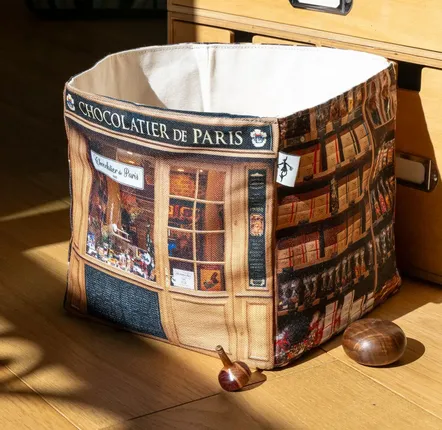 Homewear - Fabric basket Chocolatier de Paris - MARON BOUILLIE