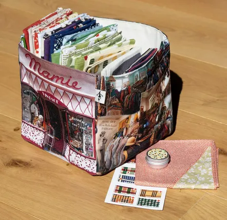 Homewear textile - Boite de rangement Mamie mode vintage - MARON BOUILLIE
