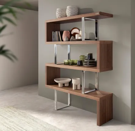 Mobilier et rangements pour bureau - Étagère en noyer et acier - ANGEL CERDÁ