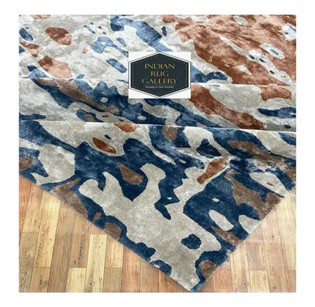 Rugs - HTR 106,Silk Project High Quality Handtufted Abstract Design Rugs Mat - INDIAN RUG GALLERY