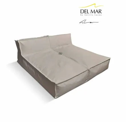 Piscines extérieures - Pouf Del Mar Double Avec Porte-Parapluie - POUFOMANIA