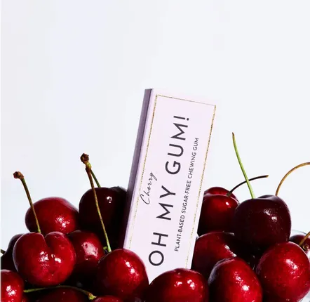 Candy - OH MY GUM ! Cherry chewing gum  - 12 packets - OH MY GUM !