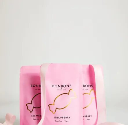 Candy - Strawberry Bonbon by OH MY GUM  ! - 15 pouches - OH MY GUM !