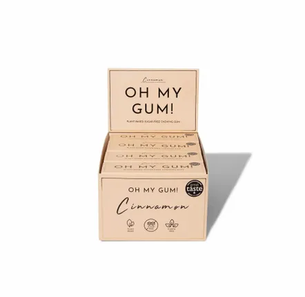 Candy - OH MY GUM ! Cinnamon chewing gum - 12 packets - OH MY GUM !