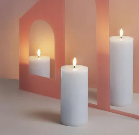 LED modules - Basic Colours Pillar Candles Silk - MOODS & MORE