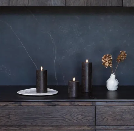 LED modules - Moods & More - Seasonal Colours Melted Pillar Candles Rock - MOODS & MORE