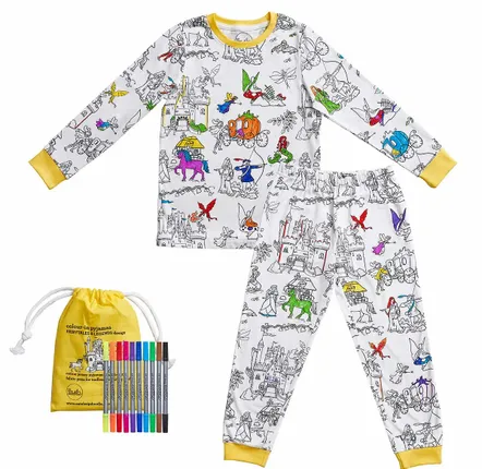 Loisirs créatifs pour enfant - Pyjama à colorier - EATSLEEPDOODLE