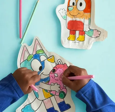 Licensed products - 2 inflatable coloring pages - Bluey & Bingo - ARA-CREATIVE