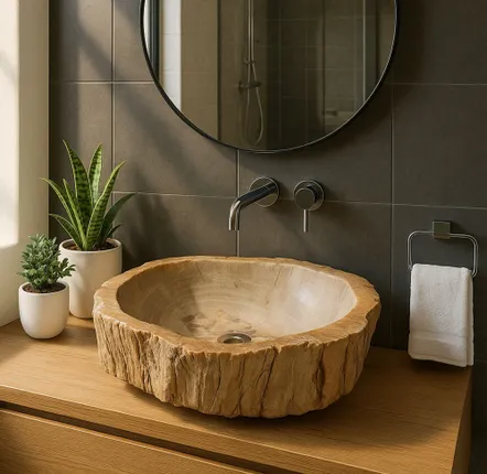 Washbasins - Petrified Wood Washbasins - XYLEIA PETRIFIED WOOD