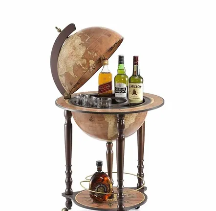 Chariots pour restaurants - Zoffoli Bar Globe Da Vinci Rust d.40cm - ZOFFOLI MAPPAMONDI