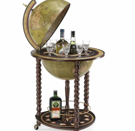 Restaurant trolleys - Zoffoli Bar Globe Explora Olive Green d.40cm - ZOFFOLI MAPPAMONDI