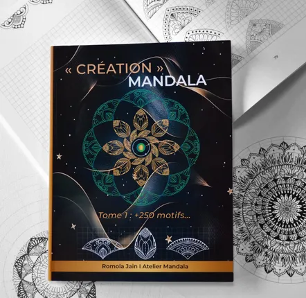 Cadeaux - Livre "Création Mandala - Tome 1" ® +250 motifs, dessiner ses mandalas - ATELIER MANDALA