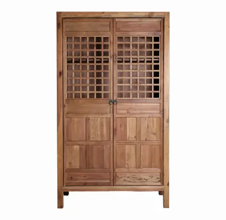 Wardrobe - Wardrobe in elm wood off brown colour in 120x55x210 cm - VICAL