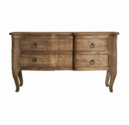 Chiffonniers - Commode en bois de manguier couleur marron cassé de 154x55x85 cm - VICAL