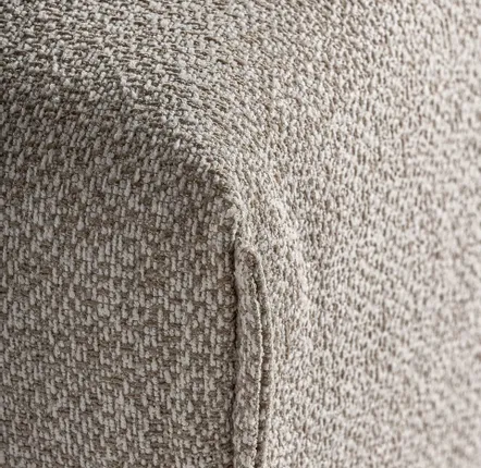 Repose-pieds - Module canapé repose-pieds en polyester couleur crème 101x66x41 cm - VICAL