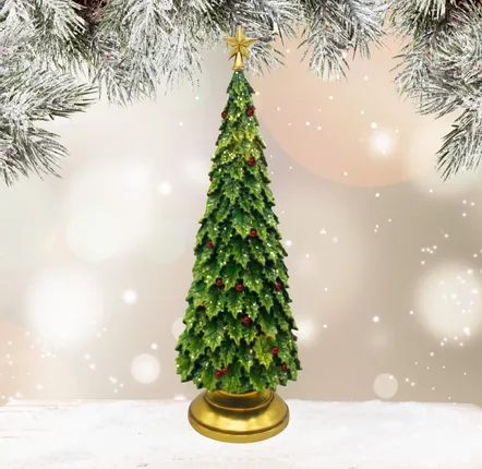 Autres décorations de Noël - Ornement Sapin de Noël Haut Élégant – Décoration de Table Faite à la Main (Style Sapin Classique) - BLUE STAR B.V.