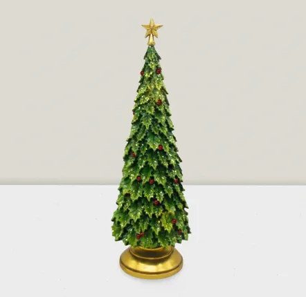 Autres décorations de Noël - Ornement Sapin de Noël Haut Élégant – Décoration de Table Faite à la Main (Style Sapin Classique) - BLUE STAR B.V.