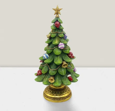 Autres décorations de Noël - Ornement Sapin de Noël Vintage – Décoration de Table Faite à la Main (Style Sapin Classique) - BLUE STAR B.V.