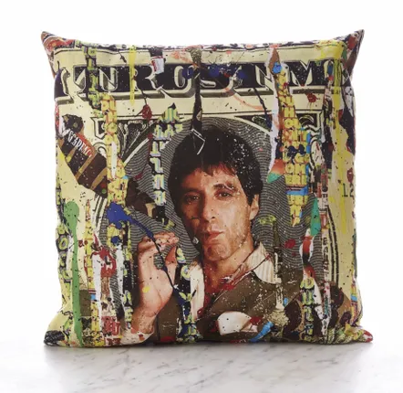 Garden textiles - Scarface outdoor cushion 60 x 60 - Design by Anne Mondy - ARTDECORIS