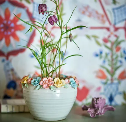 Poterie - Eanna Pot de fleurs, Rose, Grès - BLOOMINGVILLE MULTIBRAND HOUSE