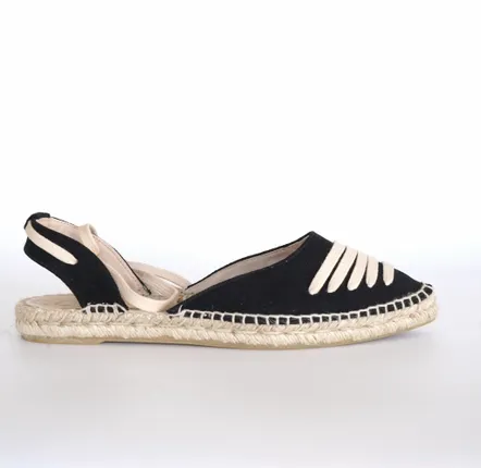 Shoes - Women's flat espadrilles in jute and cotton handmade in Spain - ATELIER COSTÀ