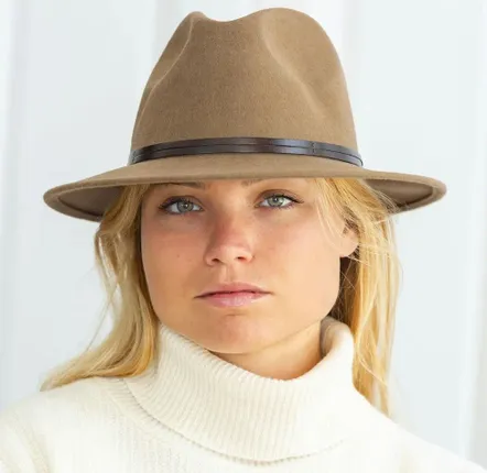 Hats - Chapeau feutre bord large GALON ETHNIC - TRAVAUX EN COURS...