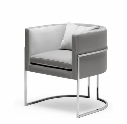 Lounge chairs for hospitalities & contracts - Dining Chair Julius Seat velvet Frame Stainless Steel - option COM/COL - DUISTT