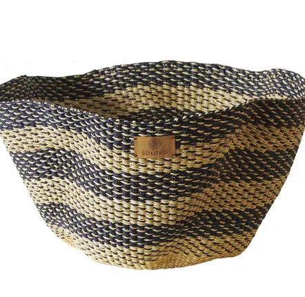 Objets de décoration - Sitso Wave Basket| Panier de rangement et de sol | Sculptur | Bleu - SOLOKO