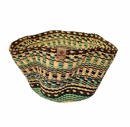 Decorative objects - Sitso Wave Basket Small | Sculptur & Storage Basket | Blue Brown - SOLOKO