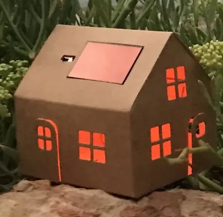 Objets déco enfant - CASAGAMI maisonnette solaire en carton made in France - LITOGAMI