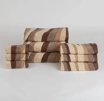 Autres linges de bain - Serviette Textura 70/140 cm, beige - DILIOS