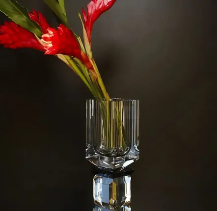 Cristallerie - Vase à fleurs en cristal fait main Ambrosiá - ARCAICO