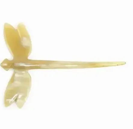 Barrettes - Dragonfly hairpin in blond horn - L INDOCHINEUR X RIVÊT