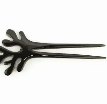 Barrettes - Double coral hairpin in blond horn - L INDOCHINEUR X RIVÊT