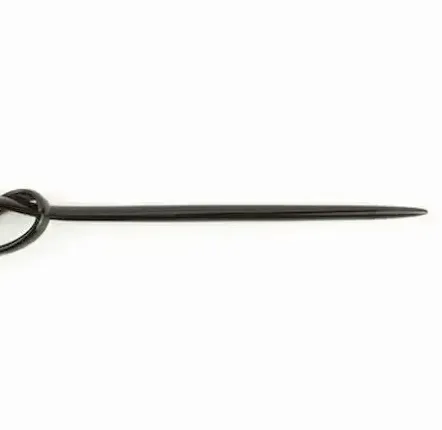 Barrettes - Knot-shaped hairpin in plain black horn - L INDOCHINEUR X RIVÊT
