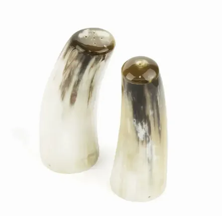 Moulins à épices - Mini set de salière et poivrier corne blonde africaine - L INDOCHINEUR X RIVÊT
