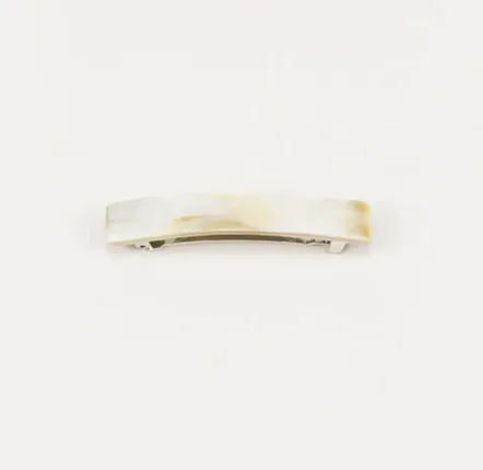 Barrettes - Small rectangular barrette in blond horn 90x15x4mm - L INDOCHINEUR X RIVÊT