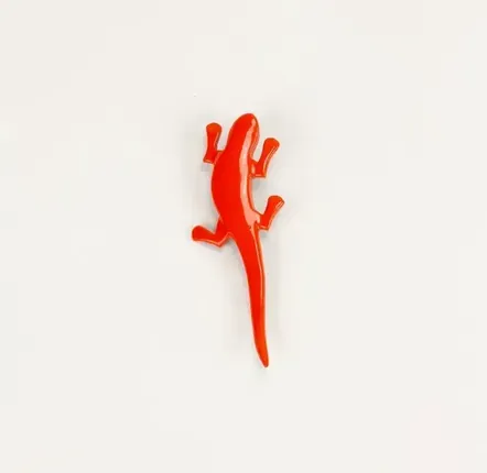 Brooches - Gray-blue lacquered lizard brooch - L INDOCHINEUR X RIVÊT