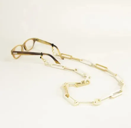 Lunettes - Chaîne à lunettes en corne blonde - L INDOCHINEUR X RIVÊT