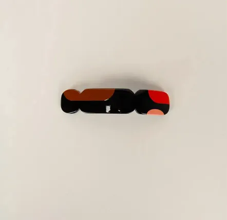 Barrettes - Nymph barrette in blond horn and orange lacquer - L INDOCHINEUR X RIVÊT