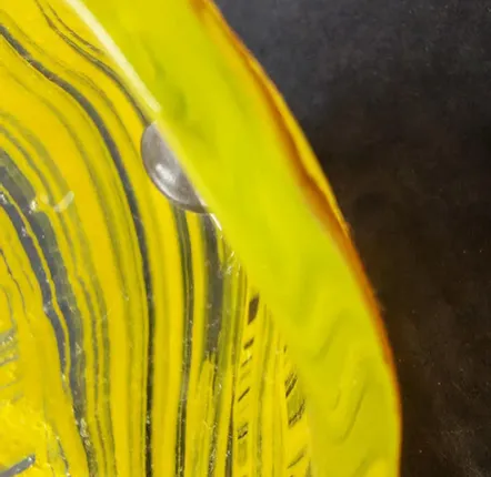 Décorations florales - Calla Lilly en verre de taille moyenne pour l'extérieur, jaune transpa - CARNEOL GLASS