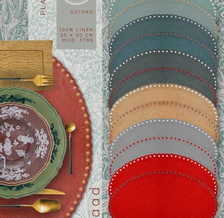 Placemats - GSTAAD LINEN PLACEMAT - LA CUCA