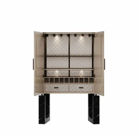 Bibliothèques - Lincoln Drink Cabinet Handmade by Porus Studio - PORUS STUDIO