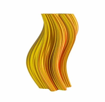 Aménagements pour bureau - Vase "Heat wave" | multicolore, Or/Violet/Rouge - AUURA